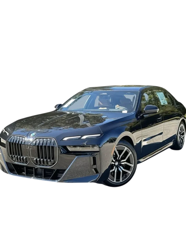 BMW 750I 88 BMW 750i black luxury sedan ready for VIP airport pickup in Chicago