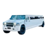 Hummer H2 Stretch Limo parked for group celebration in Chicago